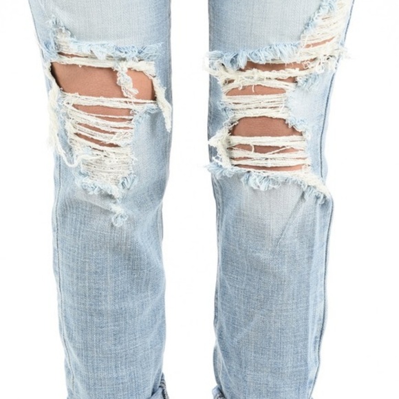 nwt EUNINA MIA DENIM CROPPED distressed jeans 1-15 - Picture 2 of 4